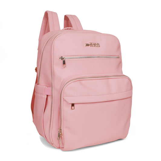 KKB Vegan Leather Diaper Bag Backpack (Blush)