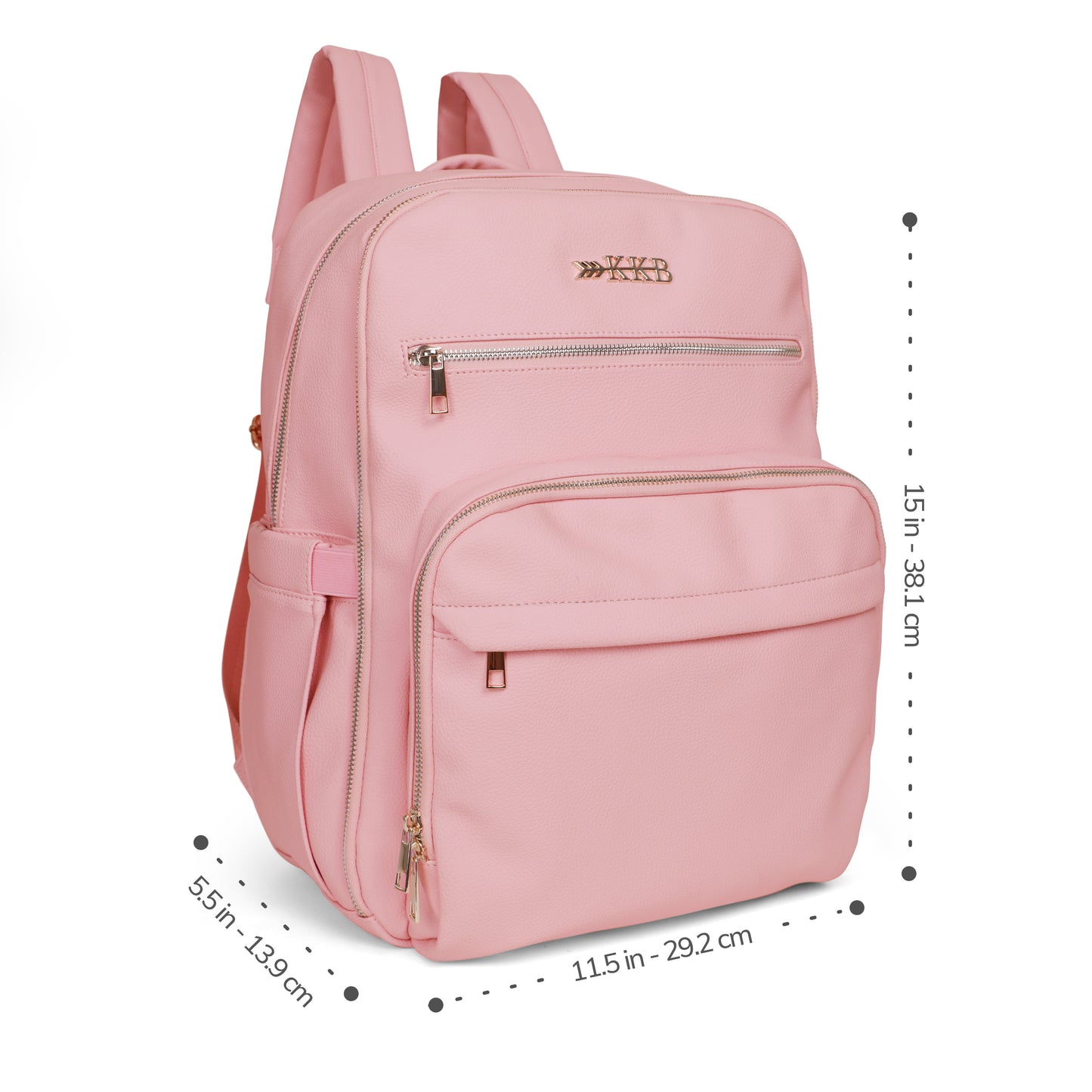KKB Vegan Leather Diaper Bag Backpack (Blush)